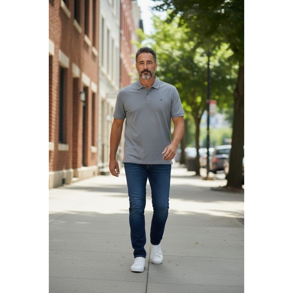 North Hudson Performance Blue Polo Shirt Stretch Easy Care Sz XXL NWT